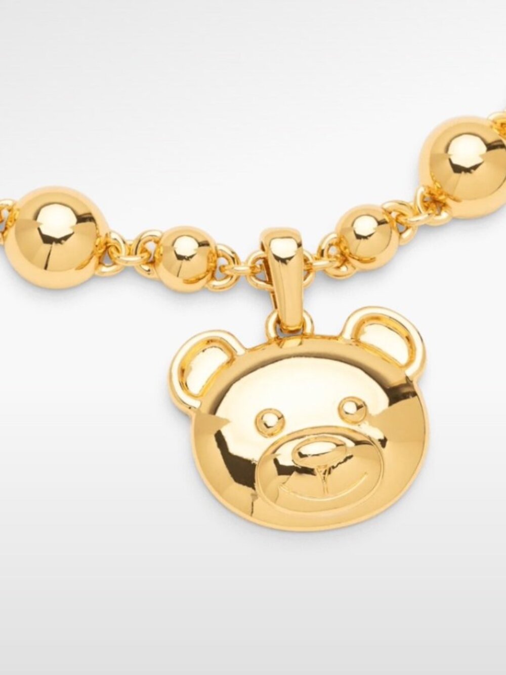 Moschino Gold Teddy Bear Pendant Necklace – New with Tags